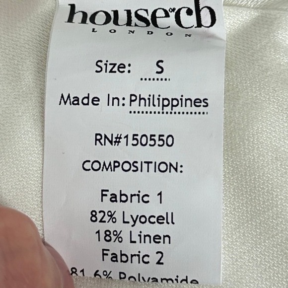 House of CB Kaia Ivory A-Neck Corset Mini Dress Back Lace Womens Sz Small Linen - Picture 6 of 16